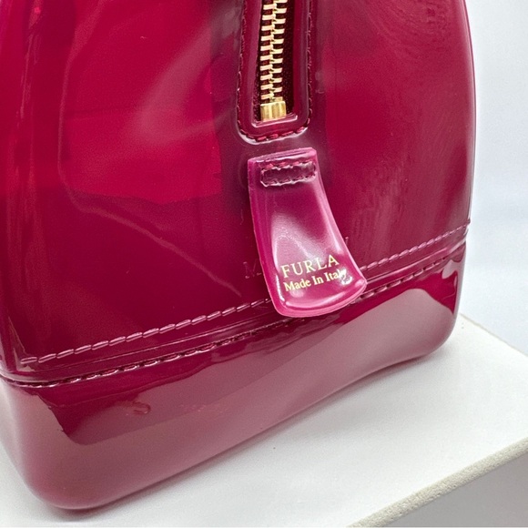 Furla Candy Jelly Satchel Bag – Burgundy, Gold Hardware – New - Picture 4 of 16